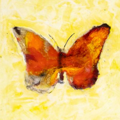 Butterfly Tile Trivet, ceramic glass DHOJ064