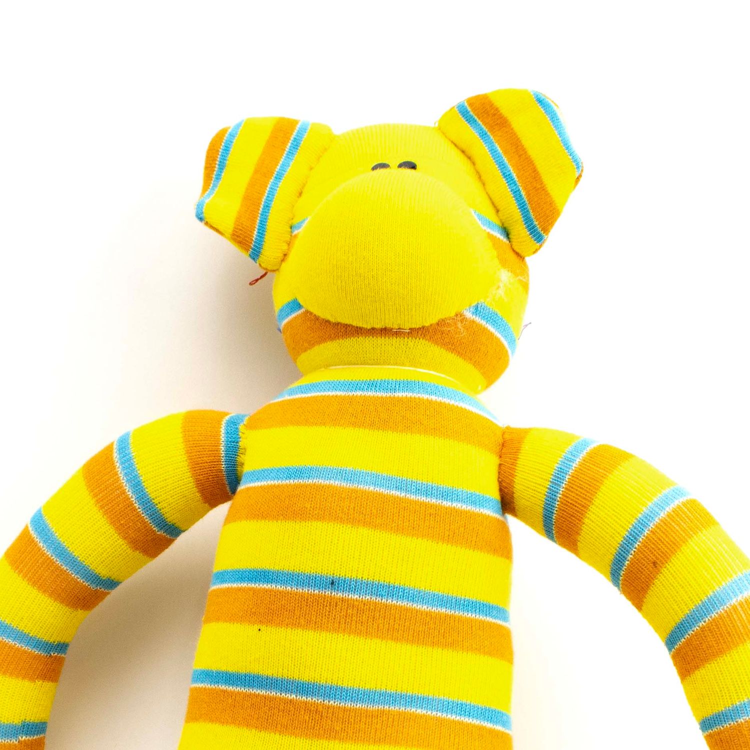 Blue Orange Stripes, sock monkey GOLE177