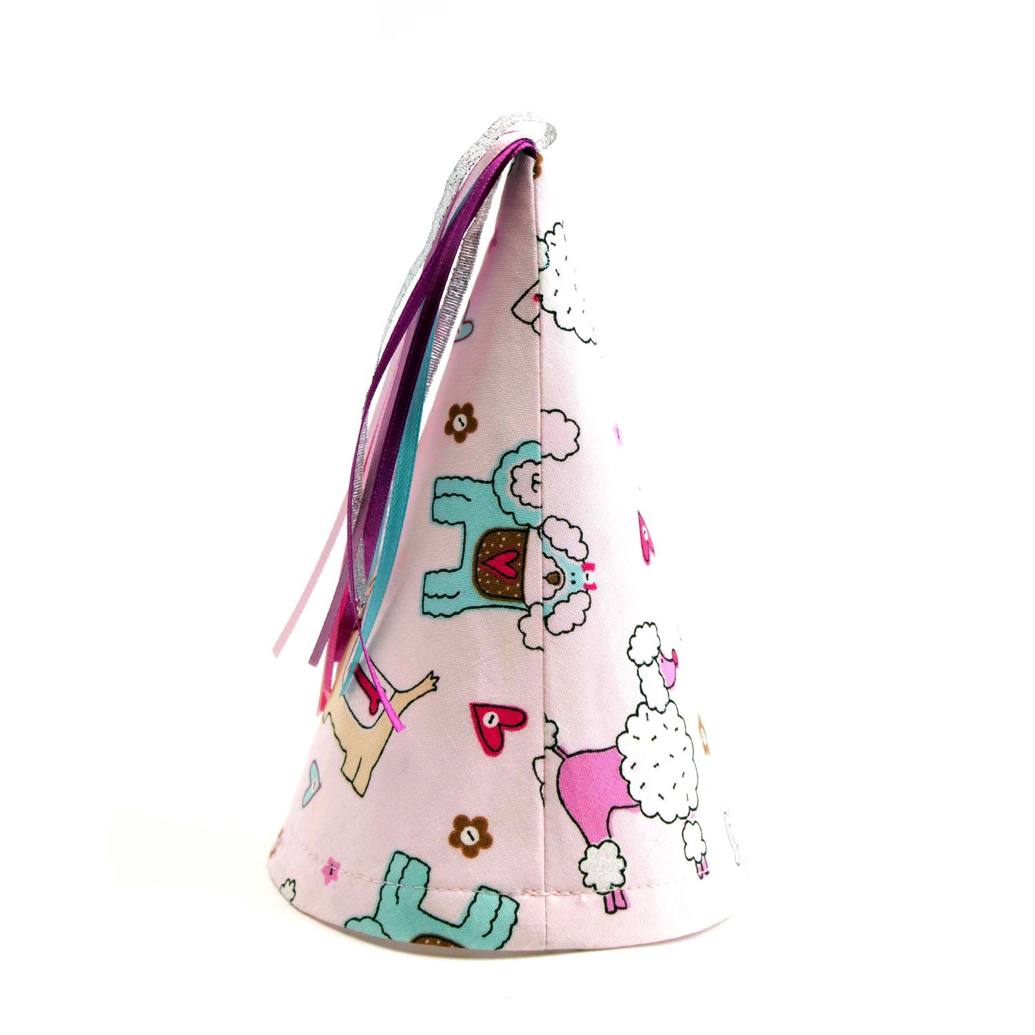 Dogs in Pink, medum party hat BOHJ196