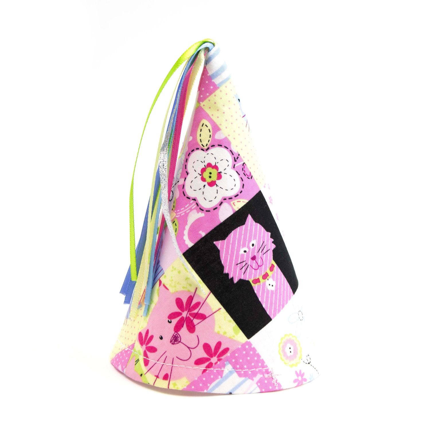 Cat Quilt, medum party hat BOHJ195
