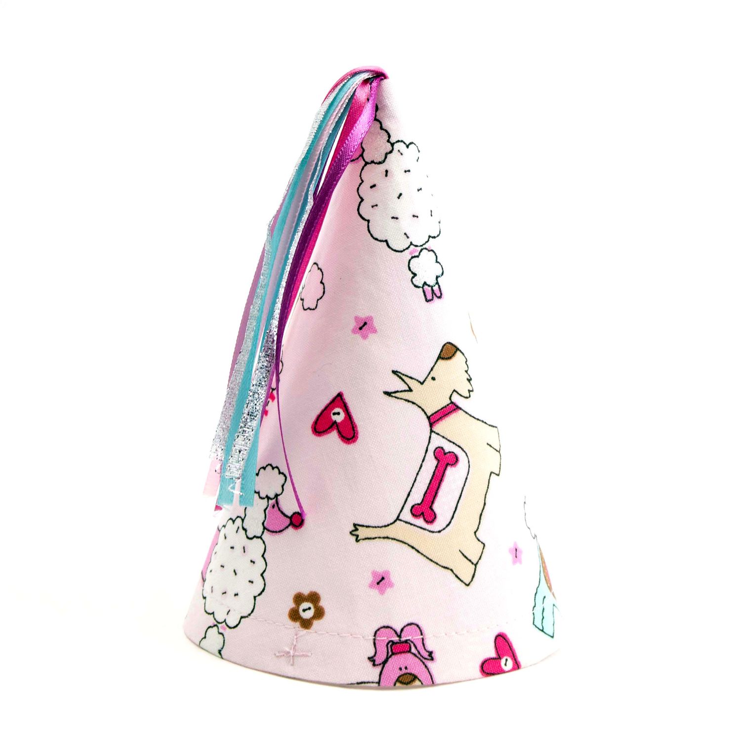 Dogs in Pink, small party hat BOHJ192
