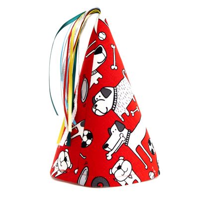 Dog Sports with Red, party hat BOHJ203