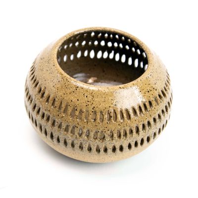 Medium Carved Lantern, ceramic STIL02