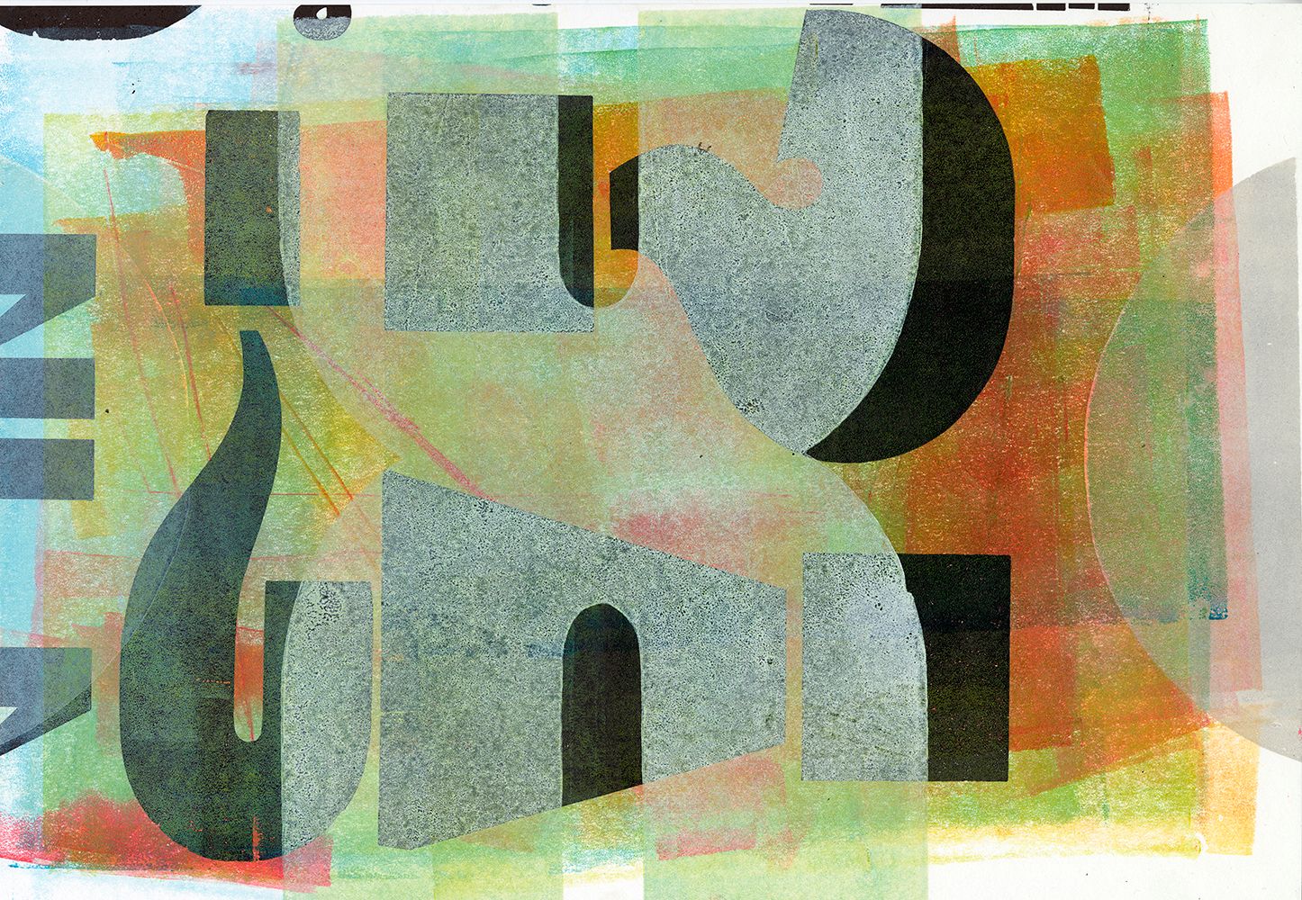 eavesdrop, letterpress print BONE129