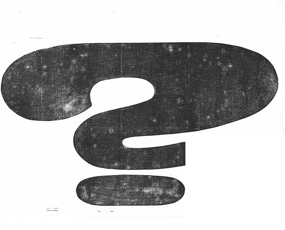 whut??, letterpress print BONE125