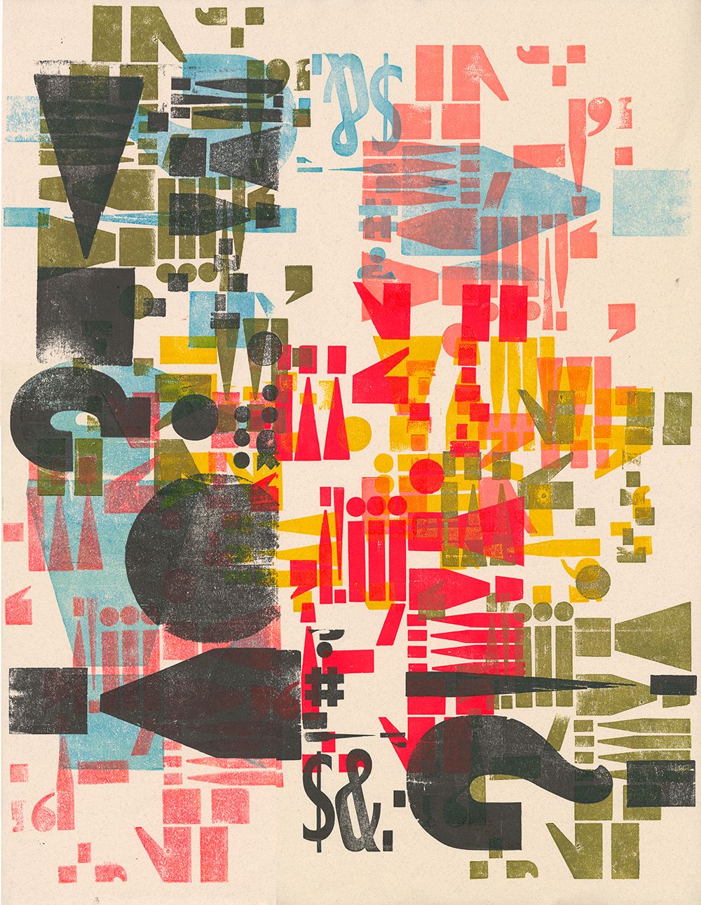 call &amp; response, letterpress print BONE126