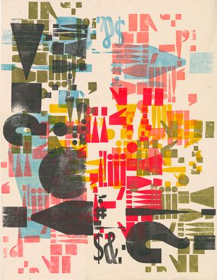 call &amp; response, letterpress print BONE126