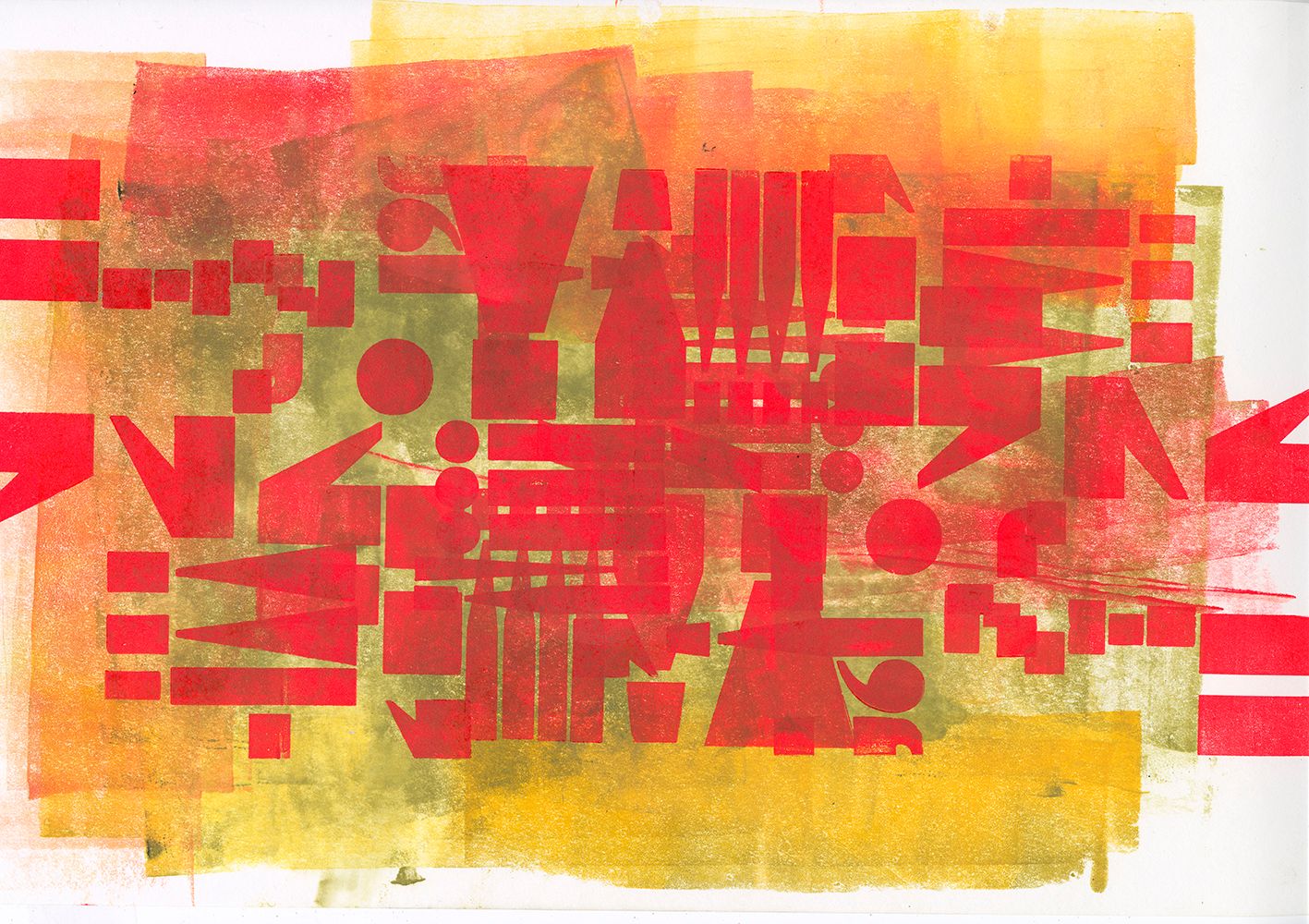 serenade, letterpress print BONE128
