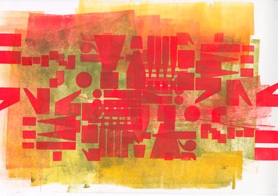 serenade, letterpress print BONE128