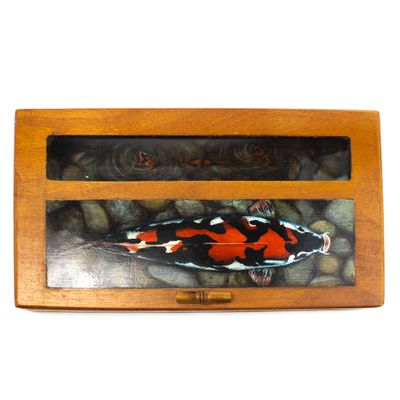Koi Vault #4, cigar box painting JACC003