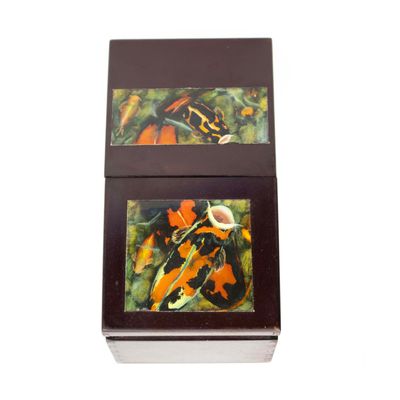 Koi Vault #7, cigar box painting JACC004