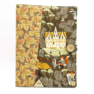 Fox Fairy Tale, large quilt covered journal HIRC410