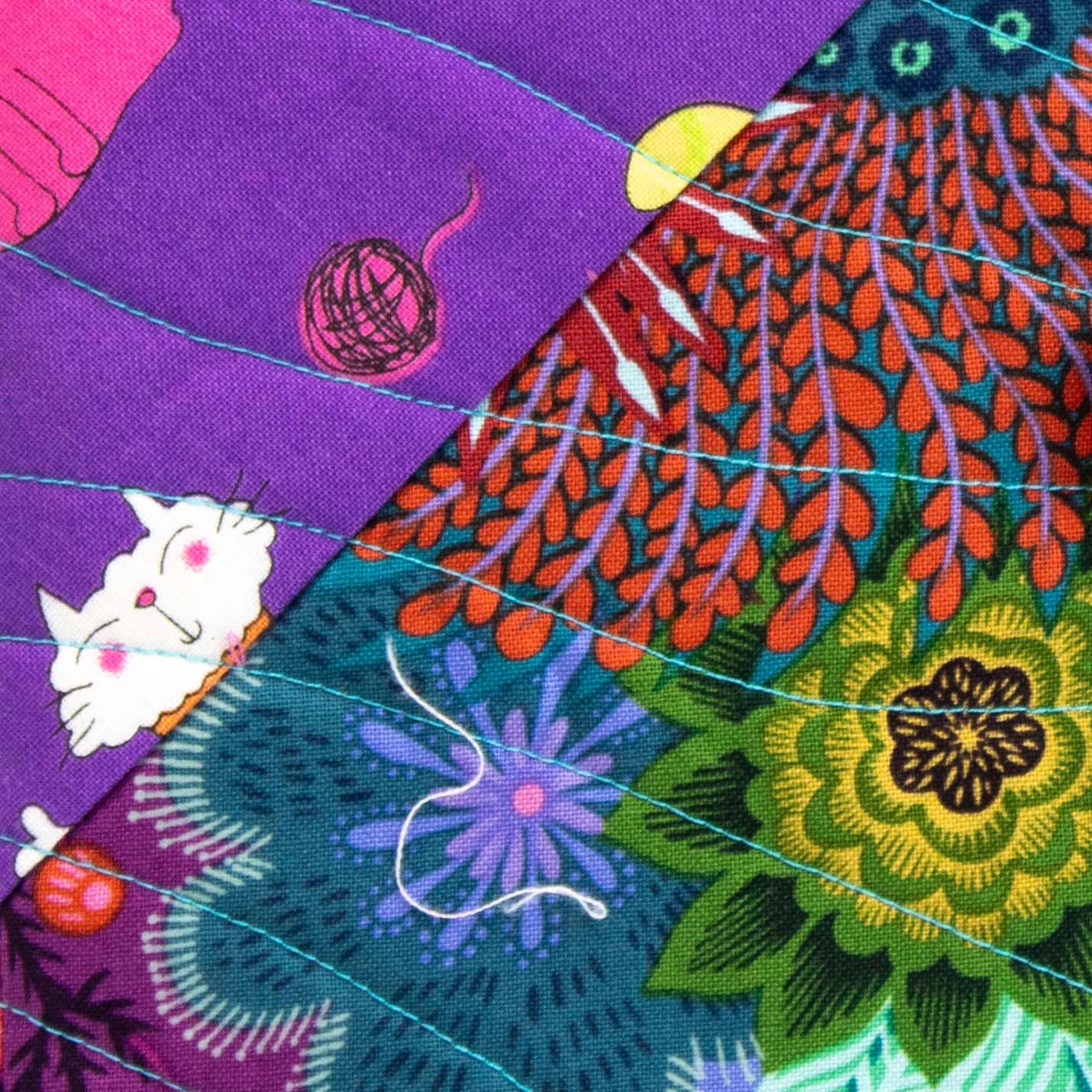 Cats, quilt covered journal HIRC413