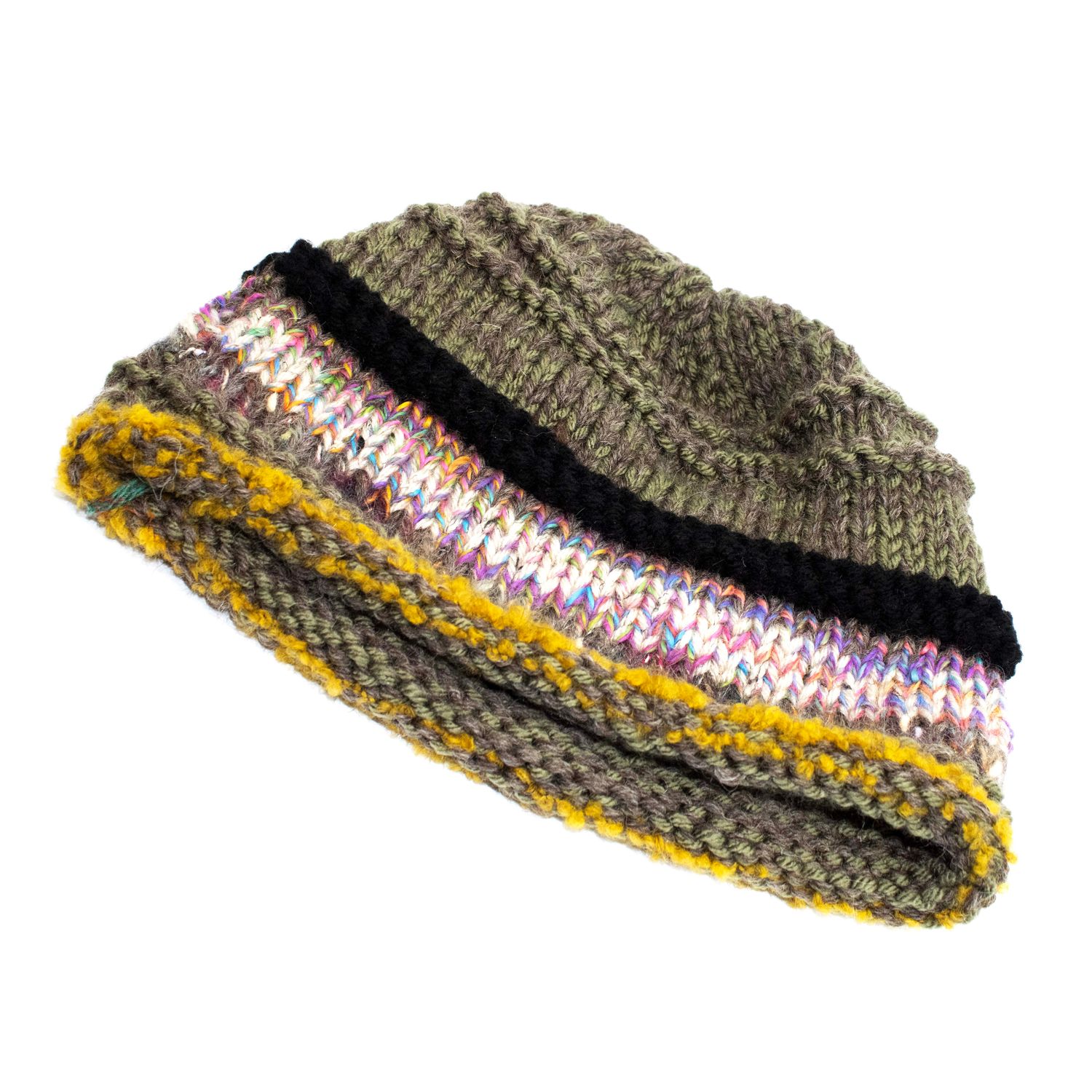 Tapanade Mix Hat, handknit HIRC393