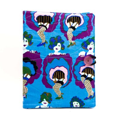 Moulin Rouge Dancers, large quilt covered journal HIRC407
