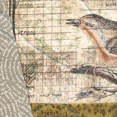 Nature Series, large quilt covered journal HIRC408
