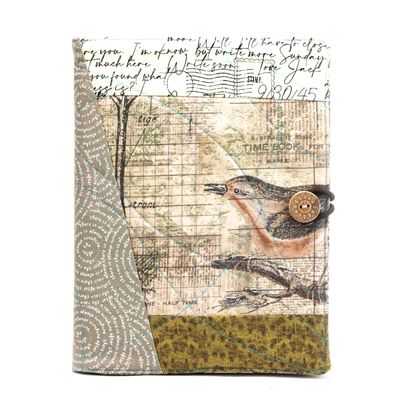 Nature Series, large quilt covered journal HIRC408