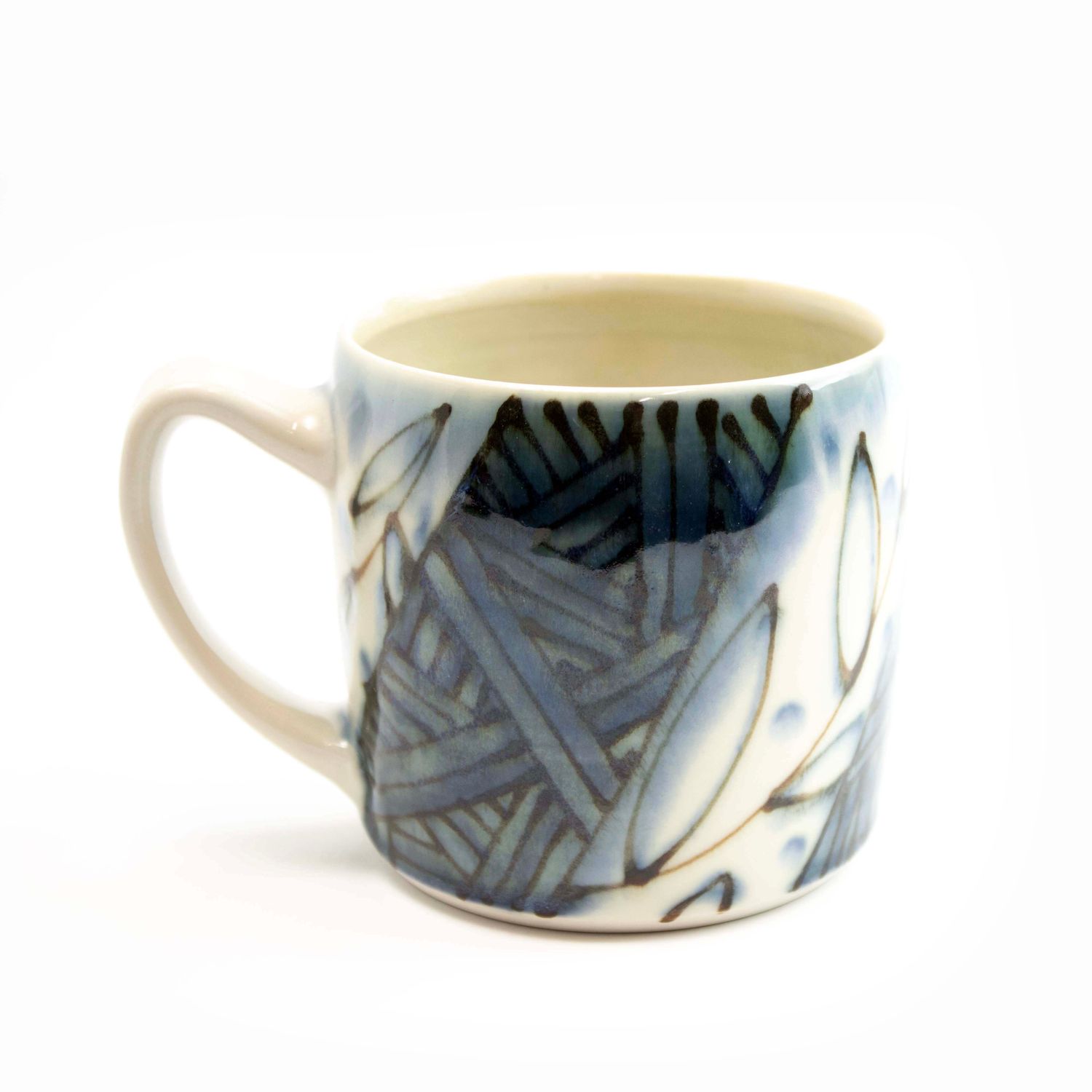 Blue Hatch, large cylinder mug HECL453