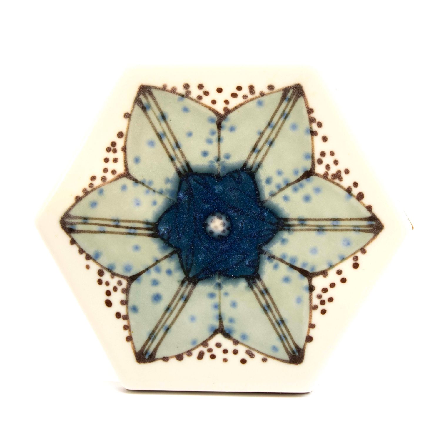 Blue Persian Flower, trivet HECL463