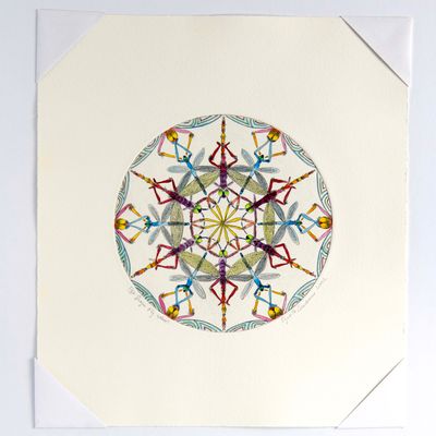 Dragonfly Wheel, etching COAE045