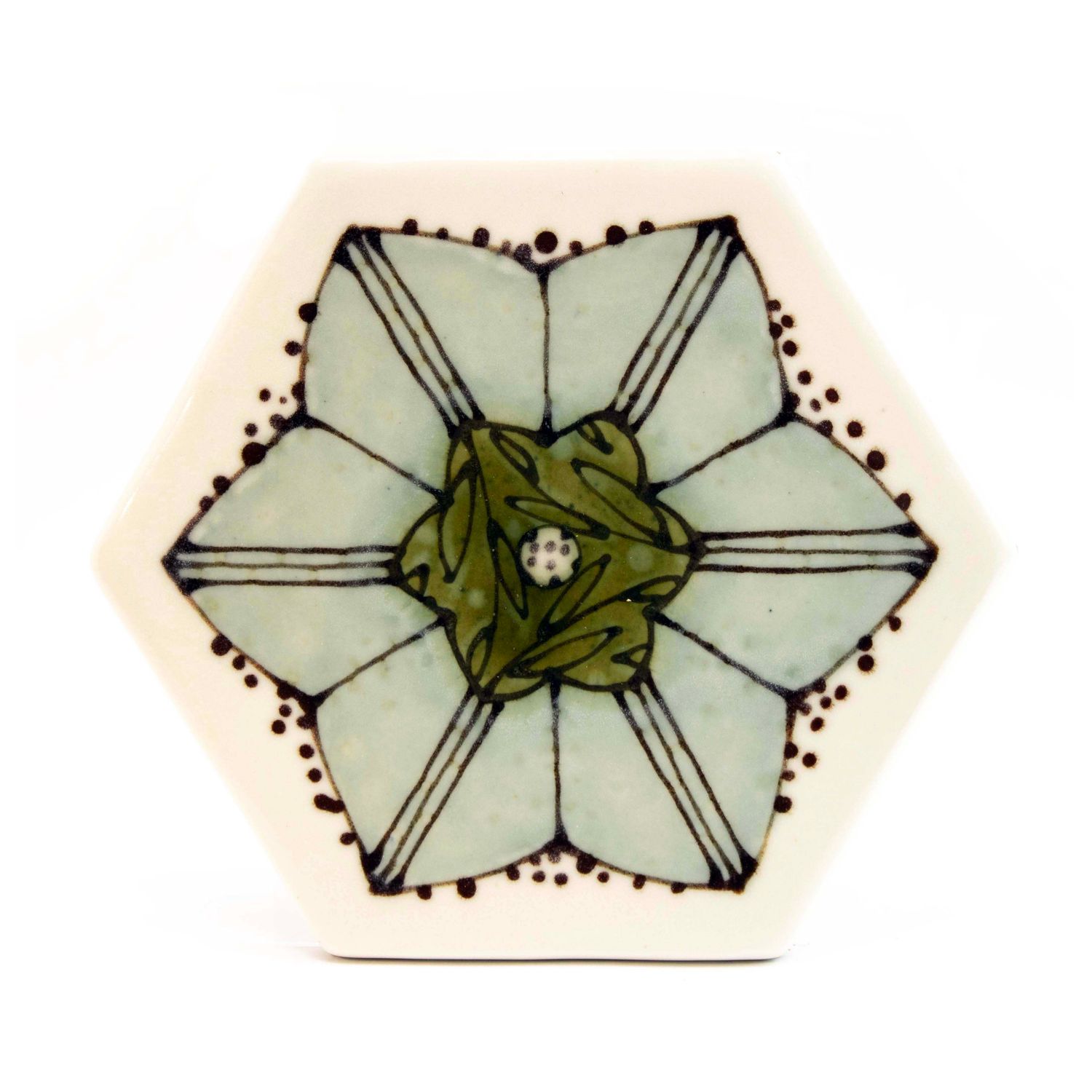 Avocado Persian Flower, trivet HECL464