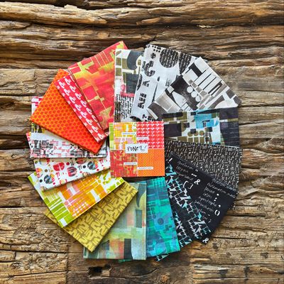 PUNC*T, fat quarter fabric bundle BONE142