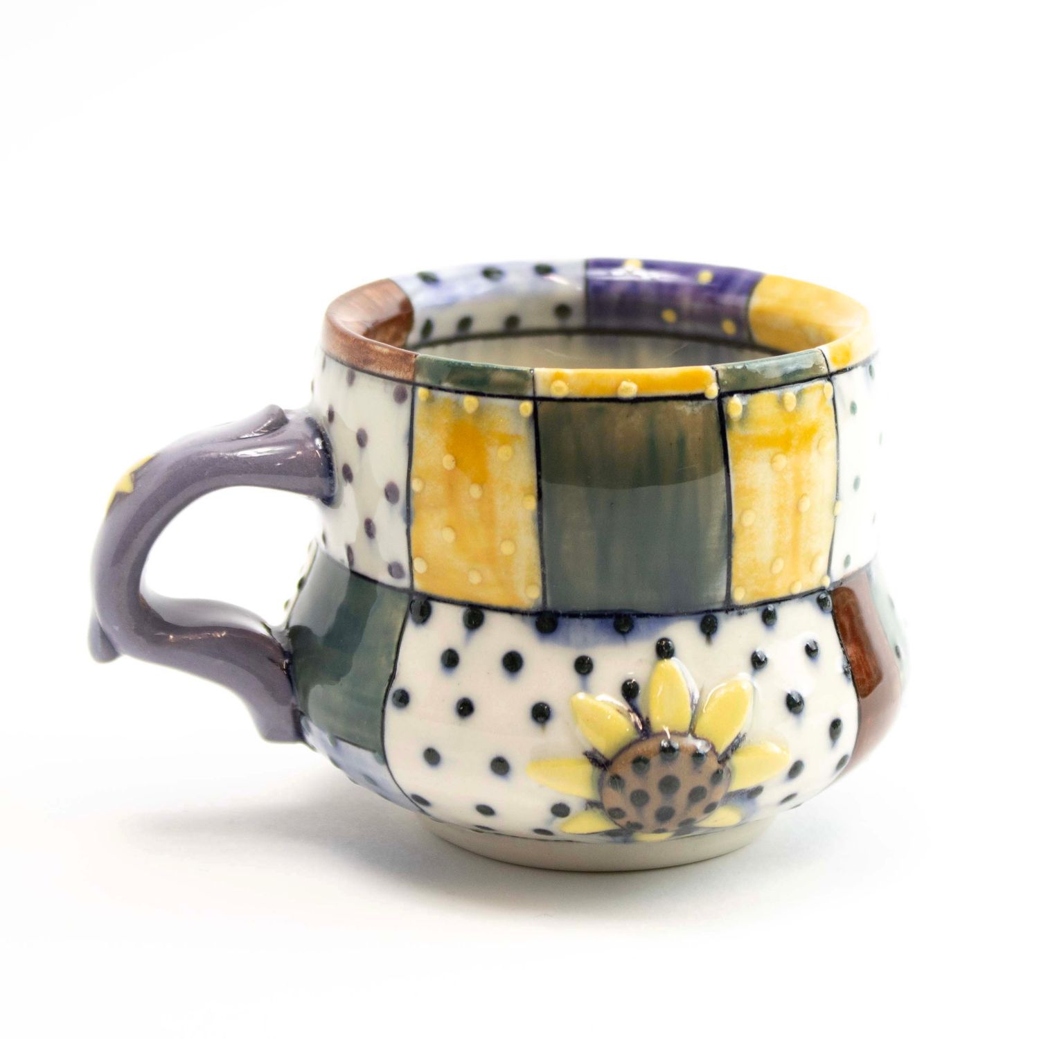 Sunflower Quilt Espresso Cup, ceramic SNYB101