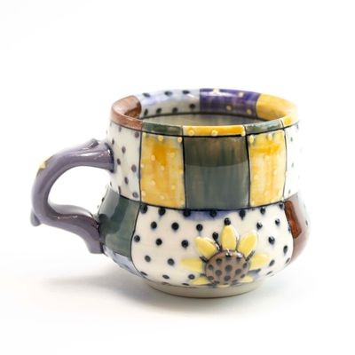 Sunflower Quilt Espresso Cup, ceramic SNYB101