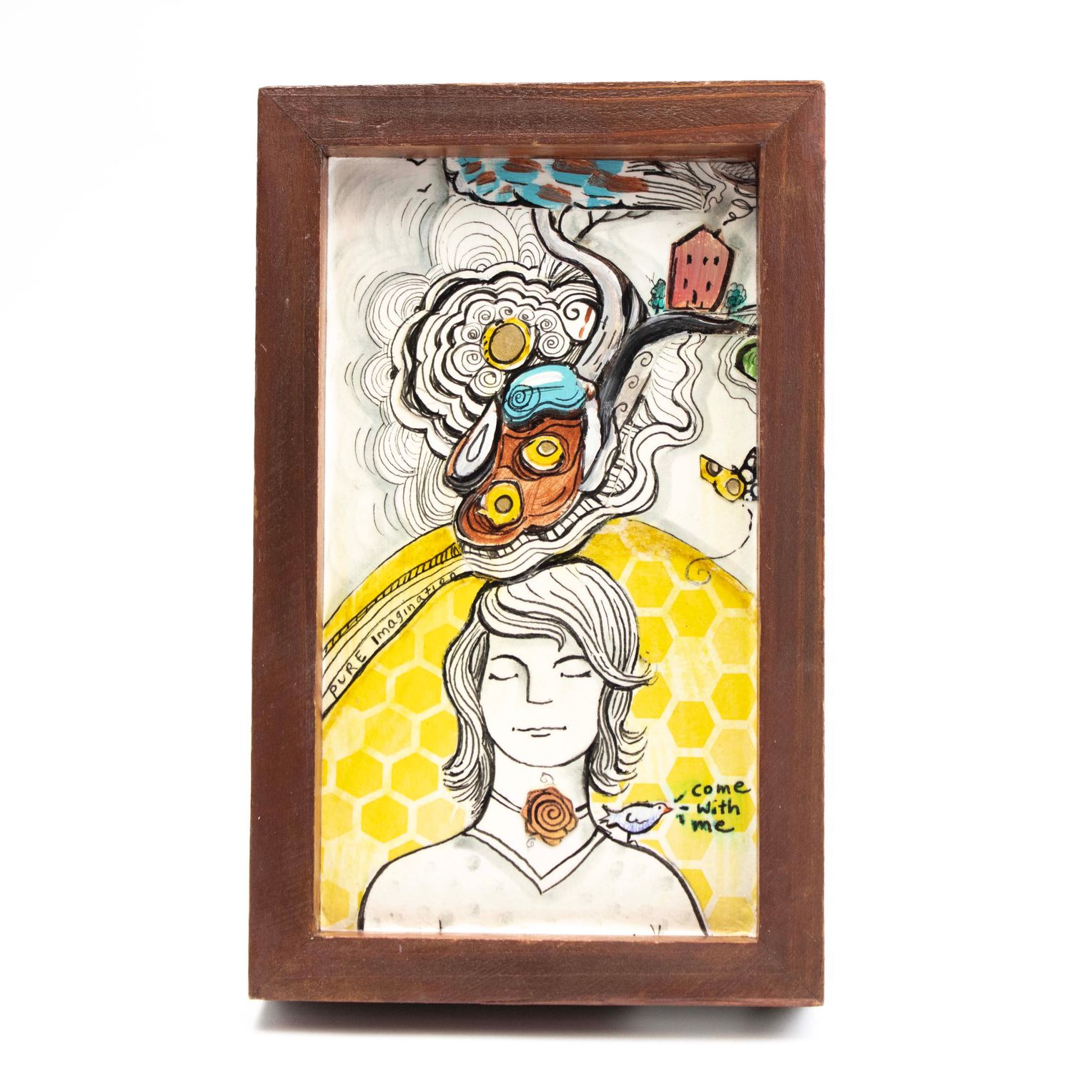 Pure Imagination, mixed media painting BARJ192