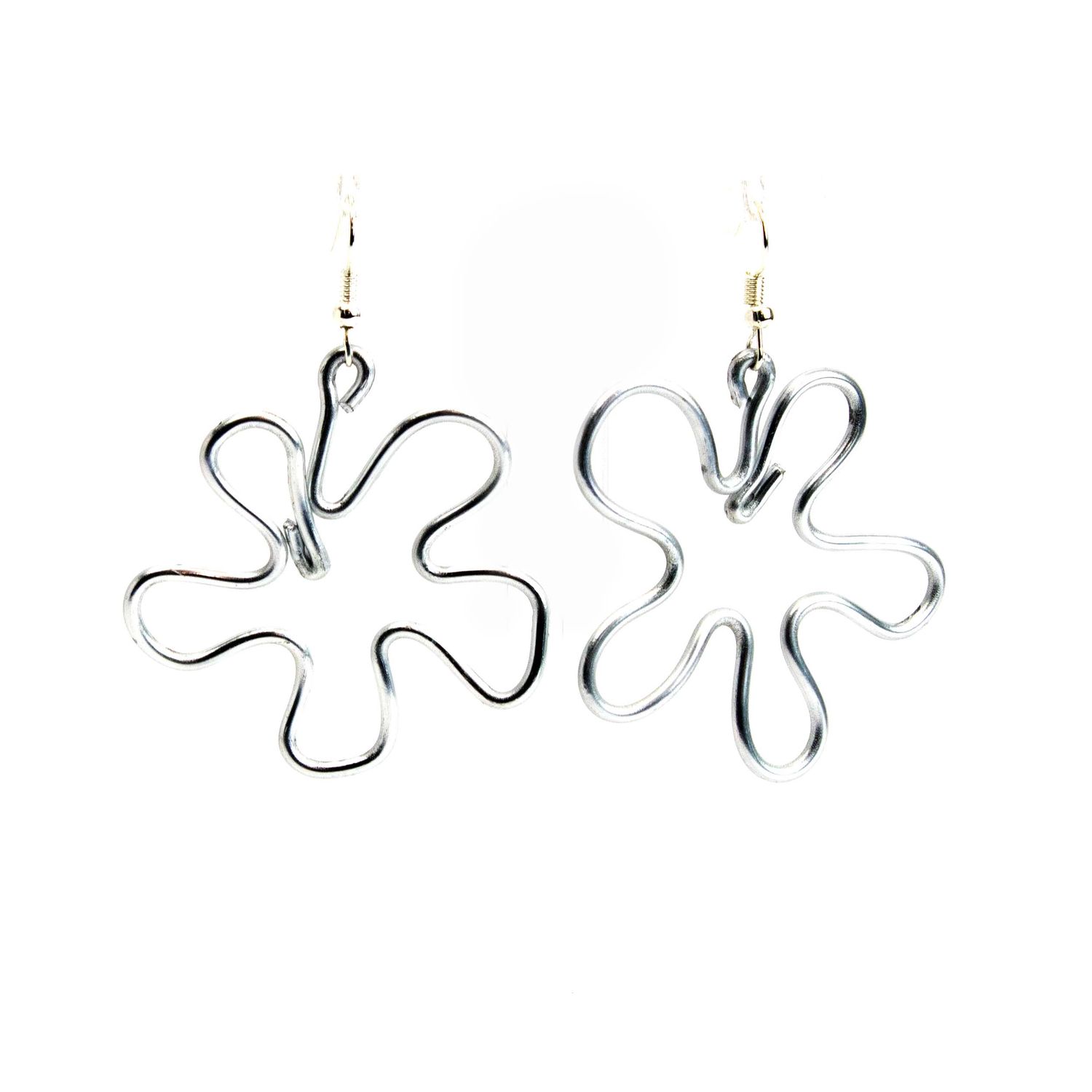 Groovy Flowers, metal earrings WOOD59