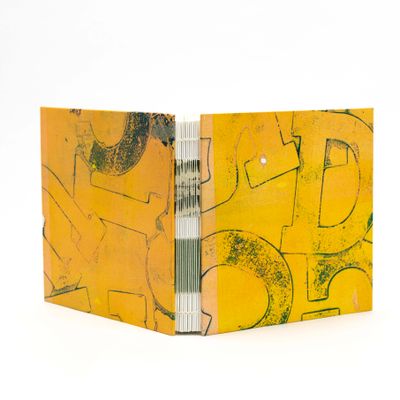 Golden Lettering, square journal BONE154
