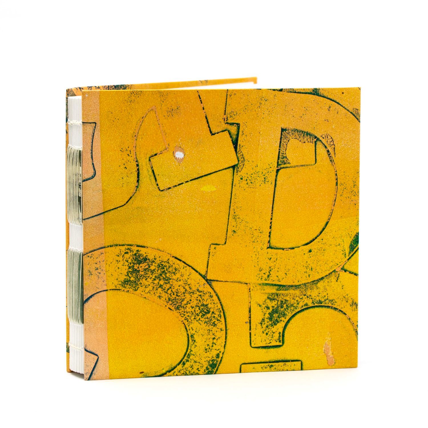 Golden Lettering, square journal BONE154