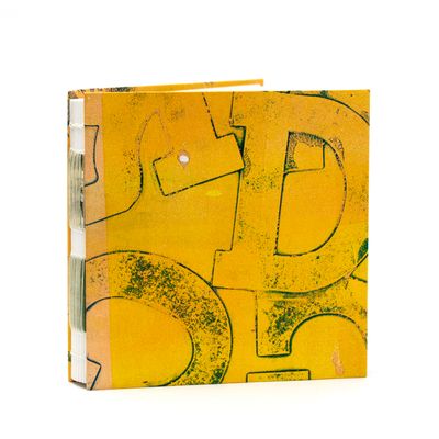 Golden Lettering, square journal BONE154