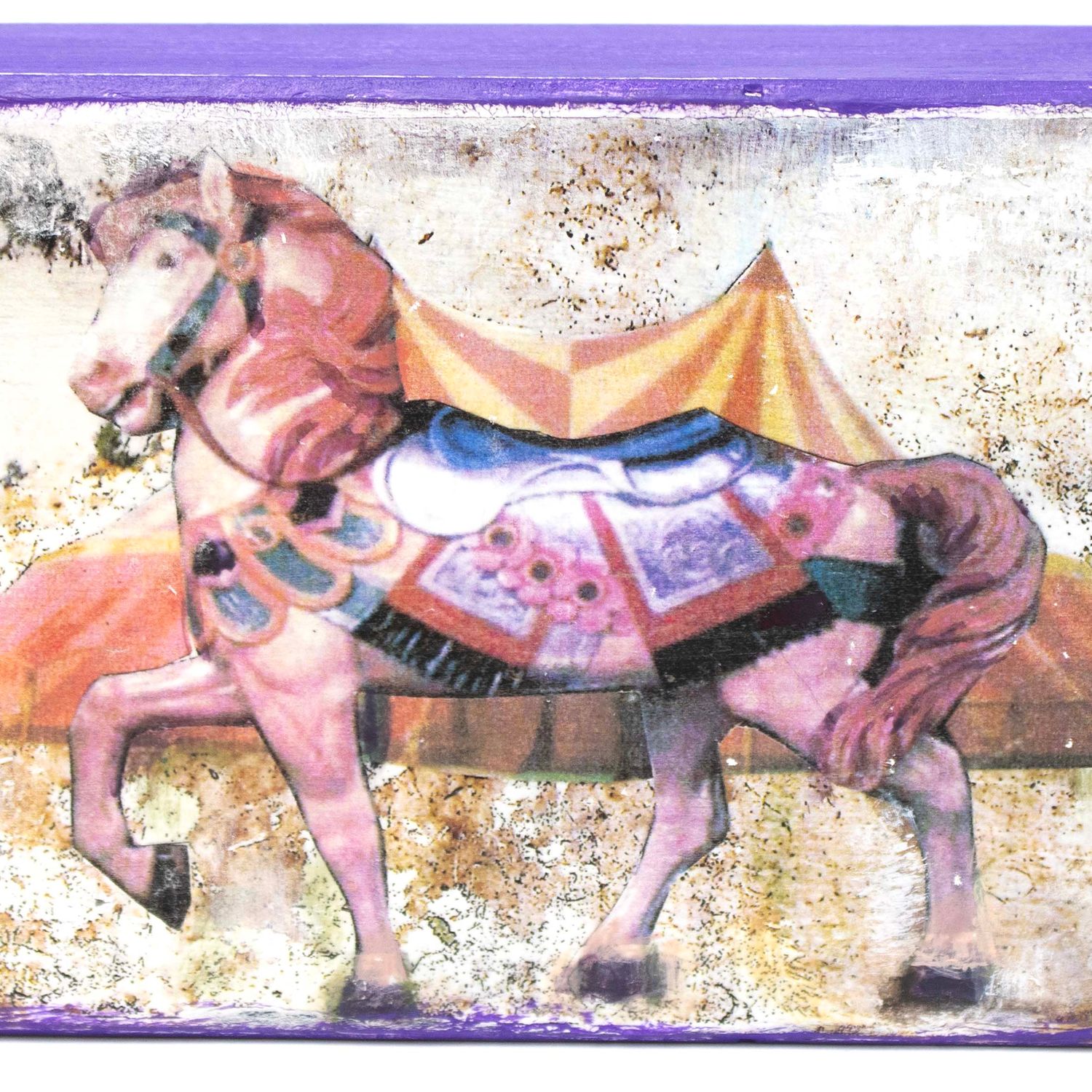 Carousel Horse, mixed media painting SAND554