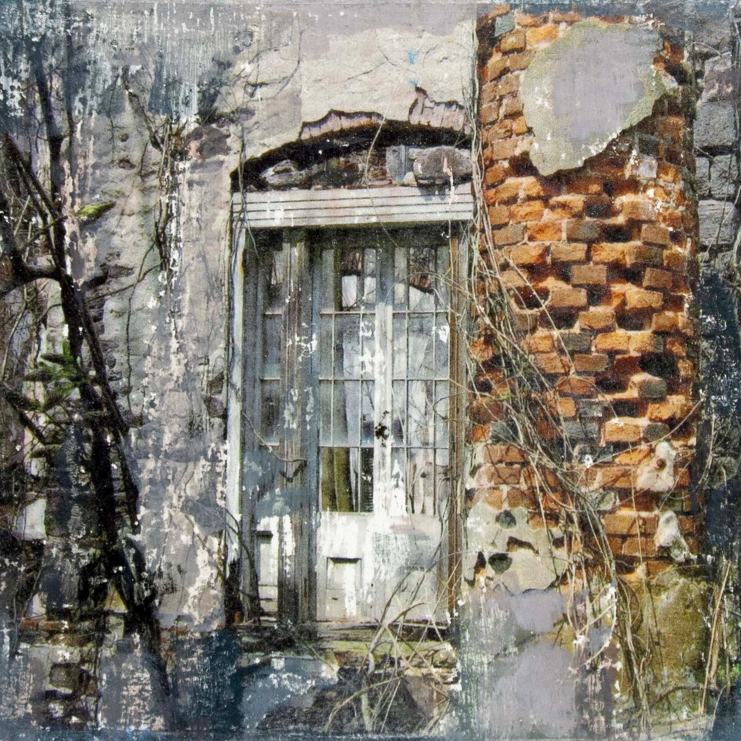 Memory of a Ruin, mixed media painting SAND545