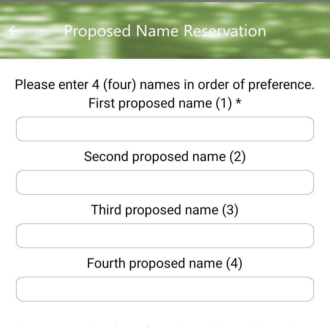 Name reservations