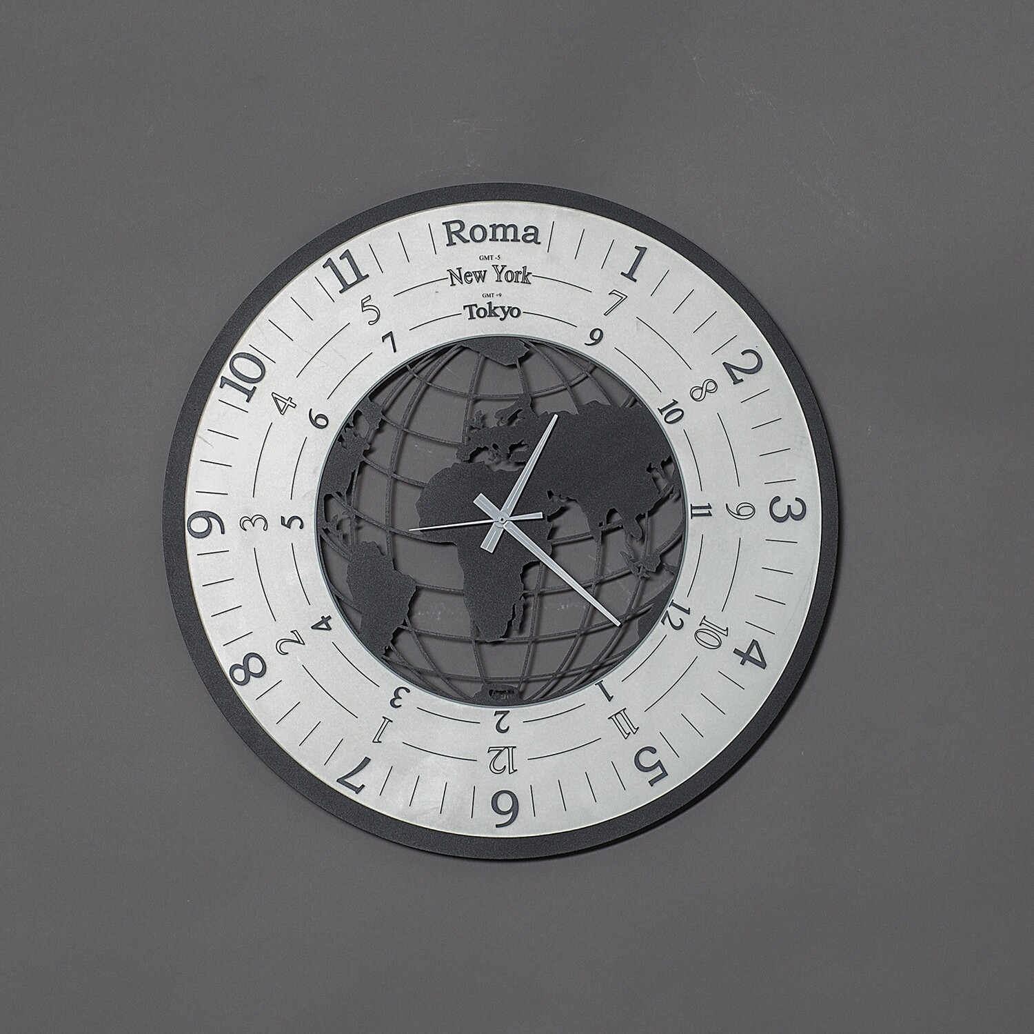 Orologio “World” piccolo, Colore: Ardesia