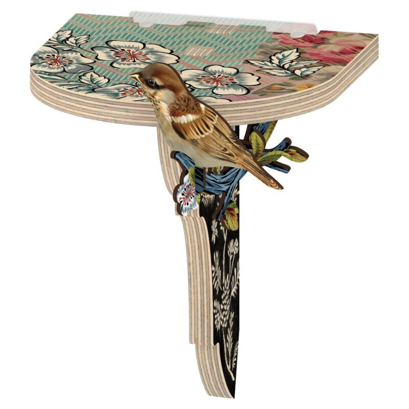 Mensola con Uccellino Decorativo "Flying Licence"