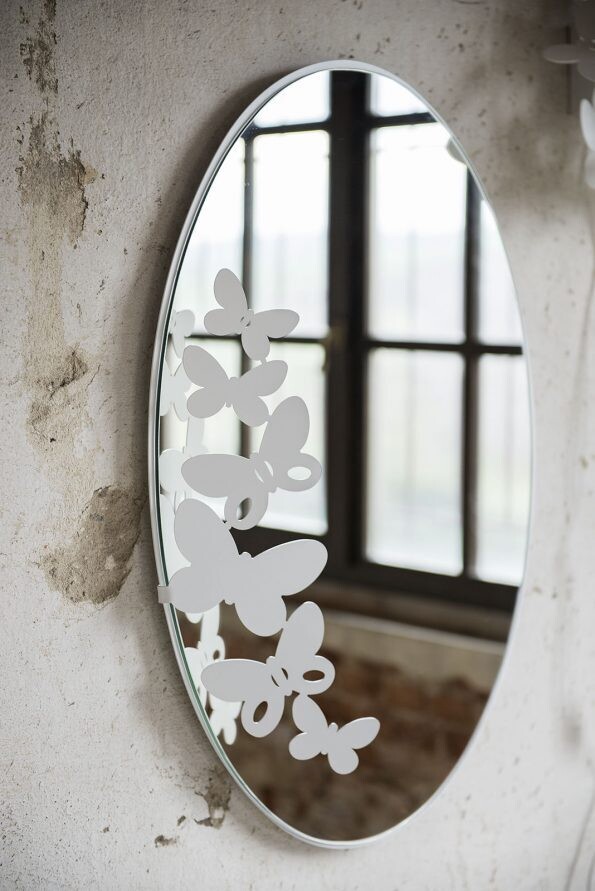 Specchio da parete Ingresso Moderno Butterfly Ovale Arti e Mestieri