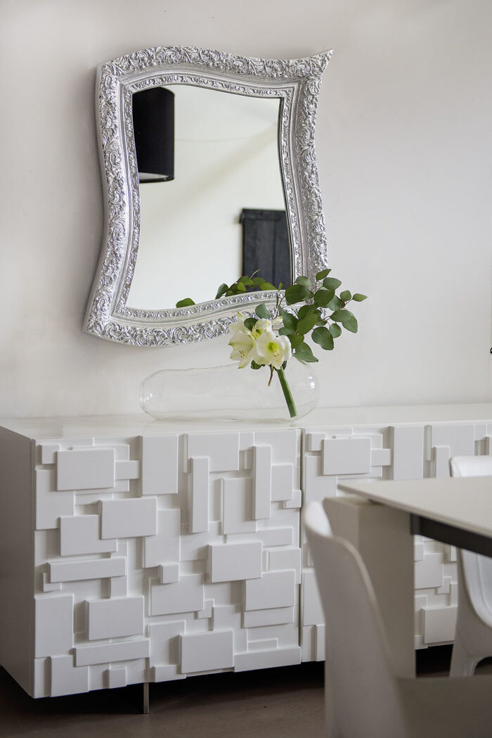 Specchio da parete in Ferro Mod. Neo Barocco , design Arti e Mestieri