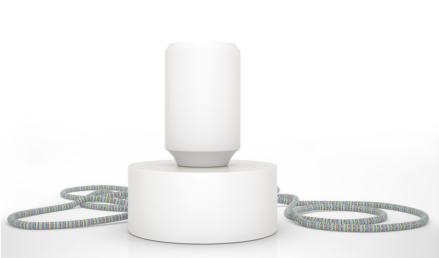 Lampada da Tavolo Moderna Tavolotto In Silicone Colore Bianco , Design Filotto