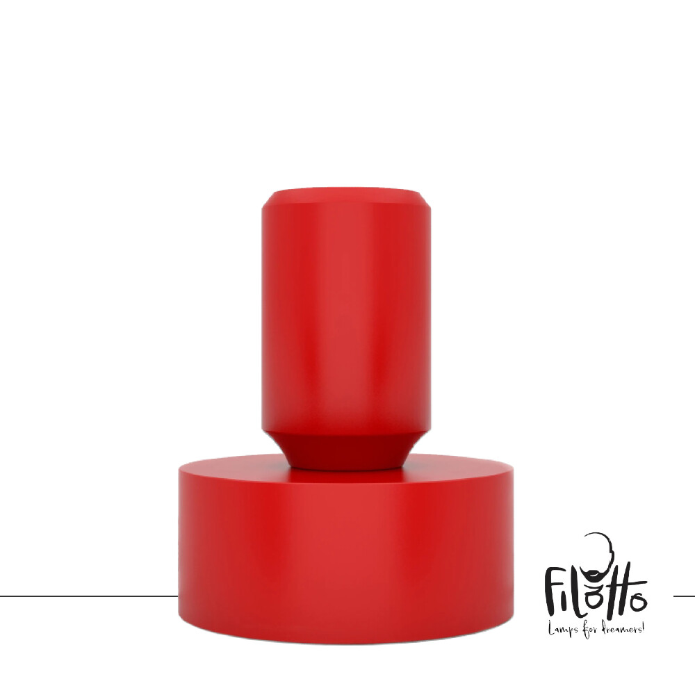 Lampada da Tavolo Moderna Tavolotto In Silicone Colore Rosso , Design Filotto