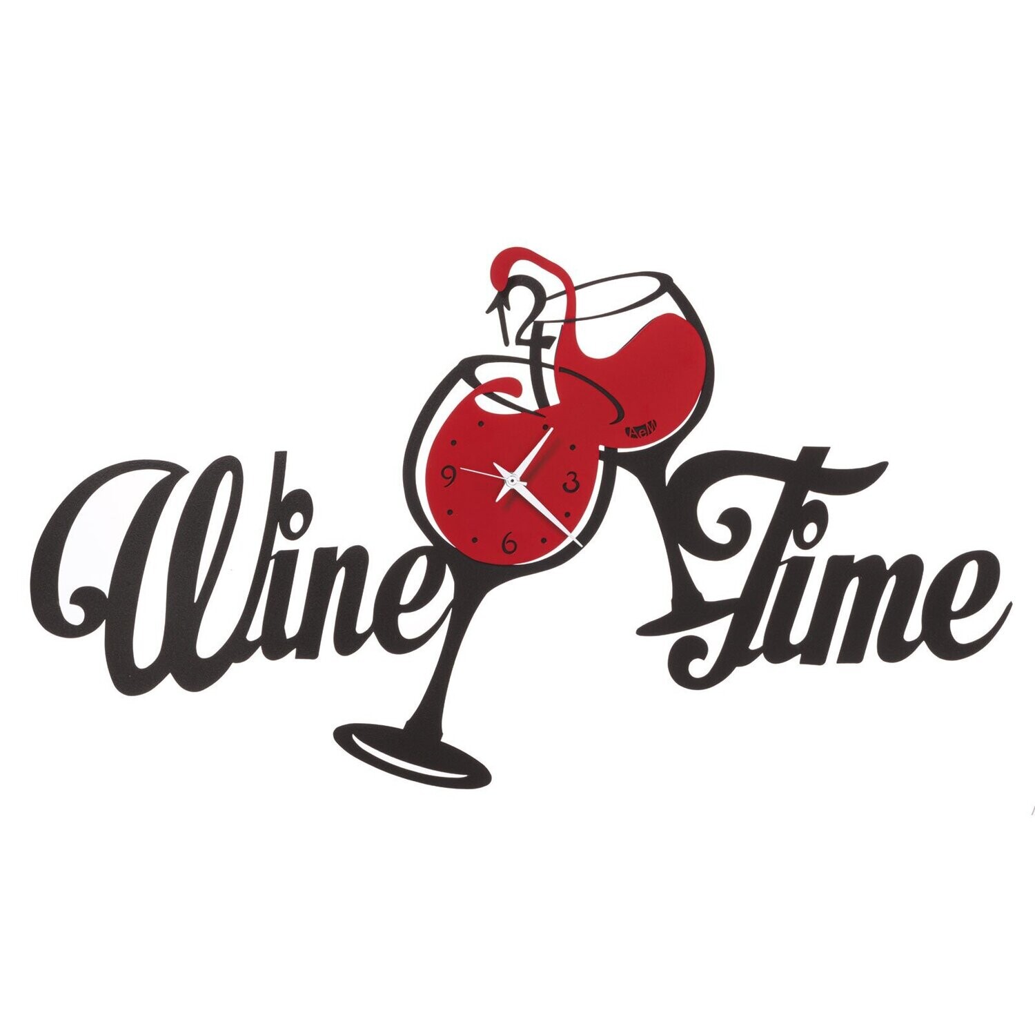 Orologio da Parete con Calici e Vino Wine Time Marca Arti e Mestieri
