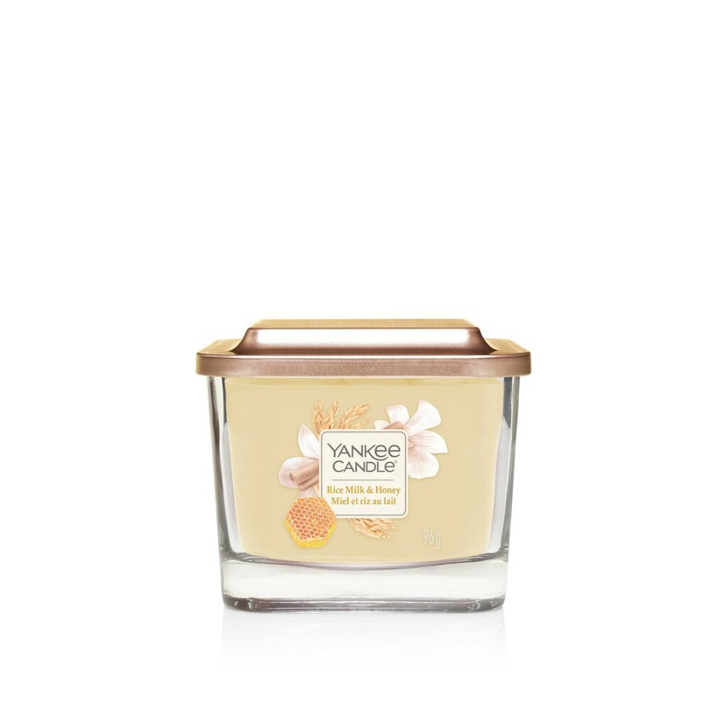 Yankee Candle Candela Quadrata Piccola Elevation Fragranza Rice Milk & Honey