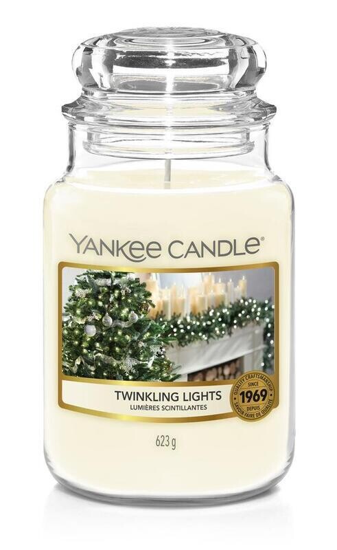 Candela Profumata Yankee Candle Twinkling Lights Giara Grande Durata  110-150 Ore