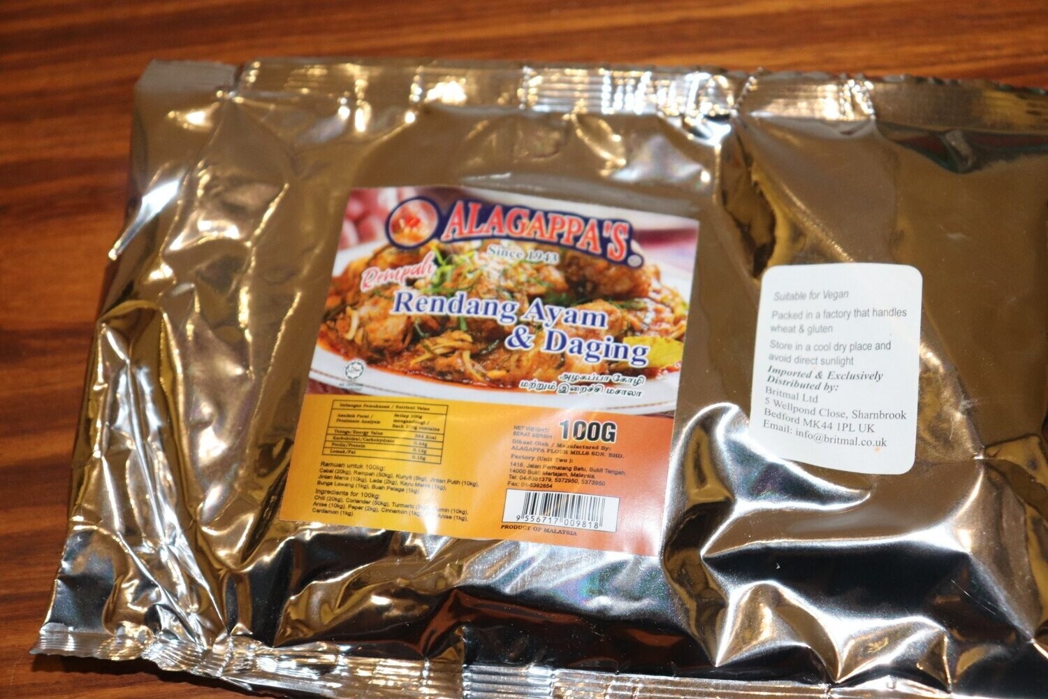 ALAGAPPA'S Rendang Curry Powder - 100g