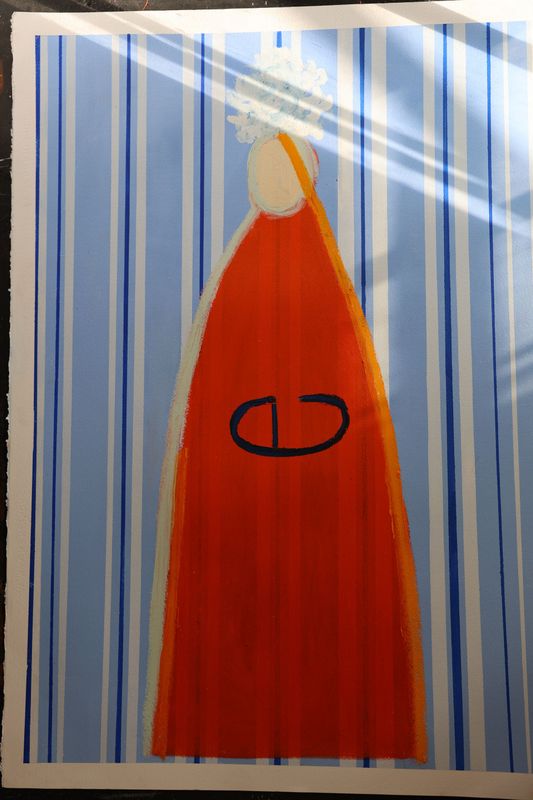 Ilustração Maria – Spring Market -  100x70 cm