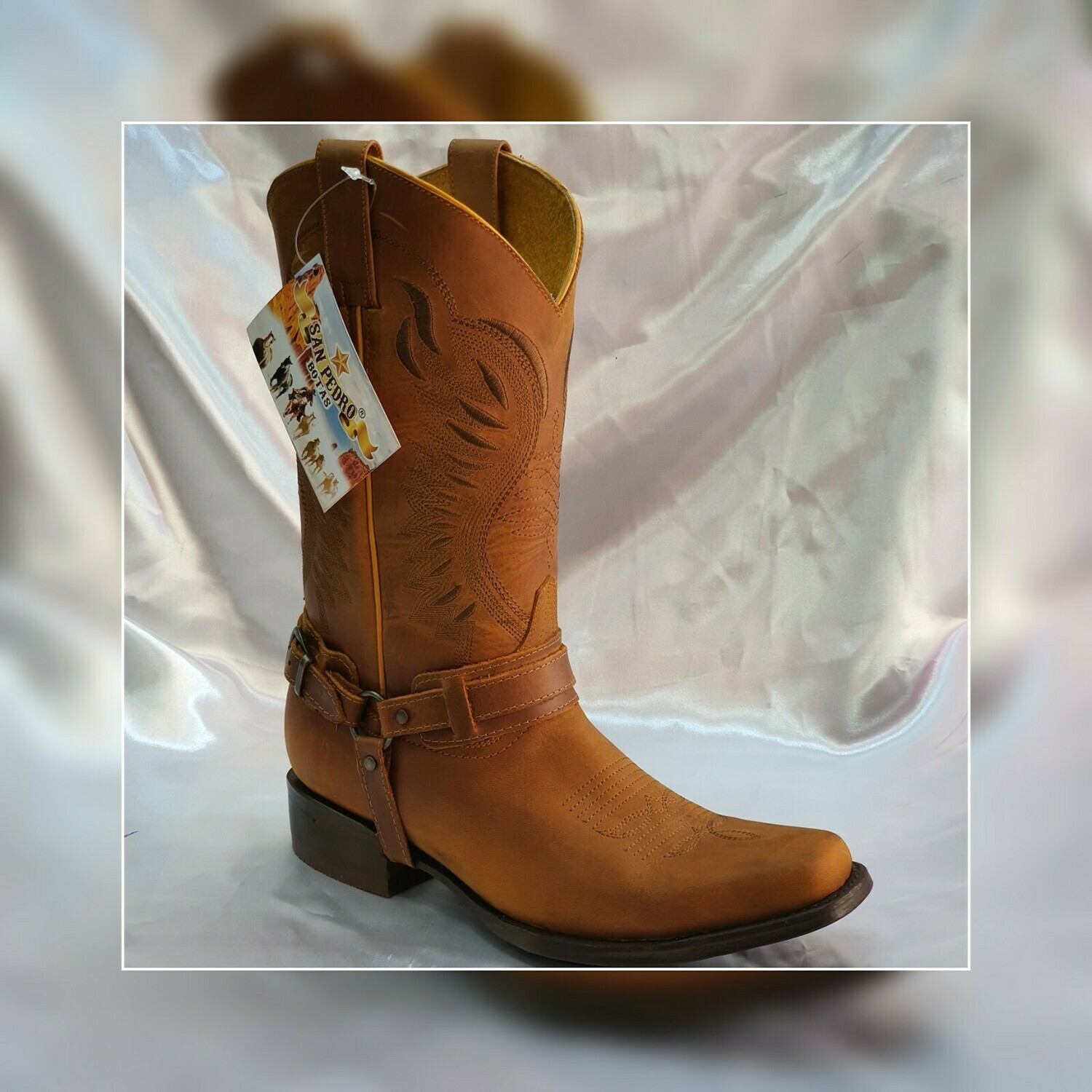 Bota San Pedro 470 estilo rodeo suela de cuero para dama