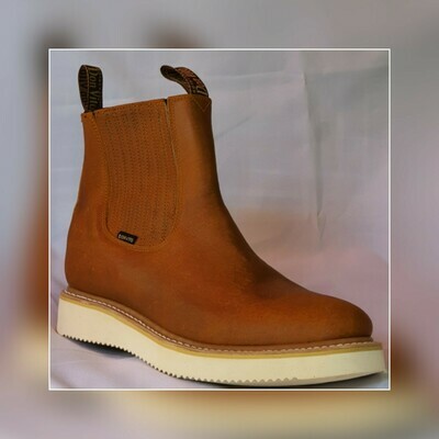 Botín Suela de P.U  de rayas ligero color Miel