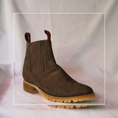 Booty Villa del Carbon Cerco Tractor Sole Natural Leather color: Fat